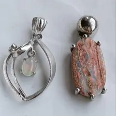 天然石 オパールネックレス セット Silver925