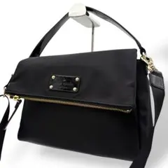 専用ケイトスペード ショルダーバッグ 2way ナイロン エナメル ブラック