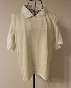 【タグ付き未使用】miniministore レイヤード風 半袖ニットTシャツのサムネイル