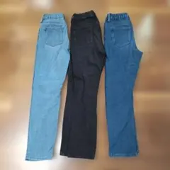 ユニクロ 130 デニムパンツ 3本セット まとめ売り