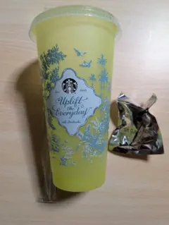 スタバ ミステリーカラーチェンジング リユーザブルコールドカップ イエロー