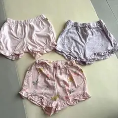 H&M フリル付きショートパンツ 3点セット 12-18ヶ月　ボトムス　半ズボン