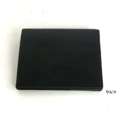 UPrenoma ユーピーレノマ 二つ折り財布 黒 ブラックレザー 型押し ロゴのサムネイル
