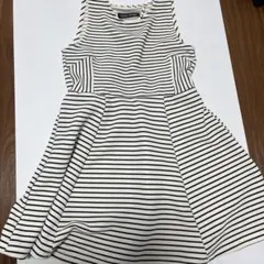 ストライプ ノースリーブ ワンピース