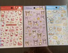 Hello Kitty Kuromi Cinnamoroll シール3枚セット