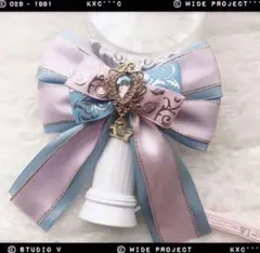 キンブレリボン ペンライトリボン 箔押し ピンク×ブルー ★ハンドメイドのサムネイル