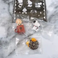 スヌーピー　コーヒースタンドスタイル　フィギュアマスコット　3個