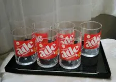 昭和レトロ　ガラスコップ　6個セット　サントリー非売品　レトロポップ　ノベルティ