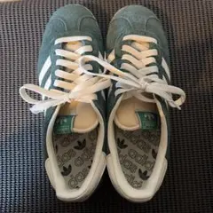adidas GAZELLE スエード素材緑スニーカー