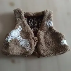フリース ベビーベスト ベージュブラウン