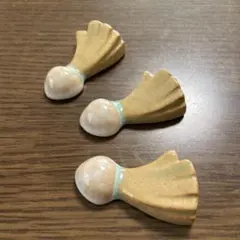 陶器製 フラワー型箸置き 3個セット