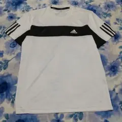 adidas 3本ライン ドライメッシュ ホワイト/ブラック