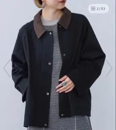BEAMS HEART 襟コーデュロイ ブルゾン