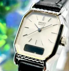 SEIKO セイコー　レディース　メンズ　腕時計　クォーツ　アナデジ　オクタゴンのサムネイル