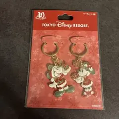 東京ディズニーリゾート 40周年 クリスマス キーチェーン 2個セットのサムネイル