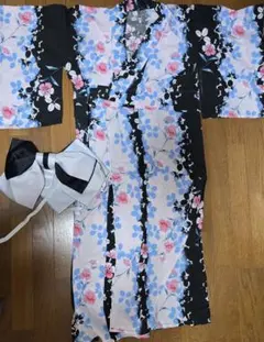 花柄浴衣・帯セット