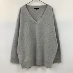 iCB アイシービー Vネック長袖ニット グレー Sサイズのサムネイル