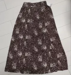 【新品未使用】暈花柄ロングフレアスカート　clear　 ROPE　DRESKIP