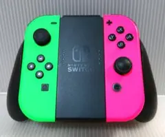 Nintendo Switch ジョイコン グリーンピンクLRセットグリップ付き