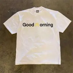 Good Morning ロゴ Tシャツ ホワイト
