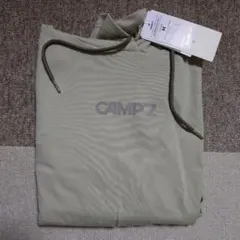 【未着用】CAMP7 エンボスロゴパーカー Mサイズ カーキ
