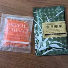 入浴剤 2点 セット【和漢植物エキス ＆ ウッディムスク バスソルト】北陸化成のサムネイル