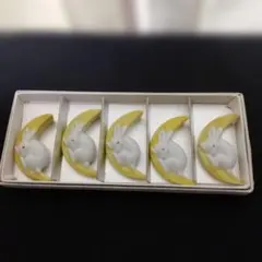 美し ウサギと月の箸置き 5個セット お箱入り