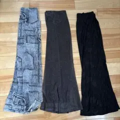 シフォン　ロングスカート　3枚セット