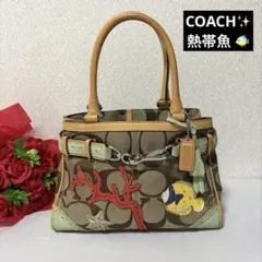 COACH♥ かごバッグ カゴ 蝶 ピンク チャーム フラワー セット - メルカリ