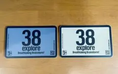 【新品/廃盤品】入手困難 38explore ステッカー 2枚 タン グレーのサムネイル