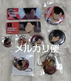 ハイキュー　ロング缶バッジ ポップアップ　ストラップ　アニカフェ　黒尾