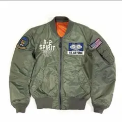 アヴィレックス MA-1 フライトジャケット アメリカ 星条旗 カーキ L