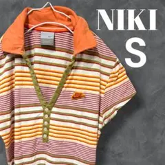Nike ボーダー ポロシャツ Sサイズ　ヴィンテージ　Vネック