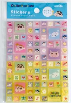 クレヨンしんちゃん　タイルシール　キラキラ ラメ入り