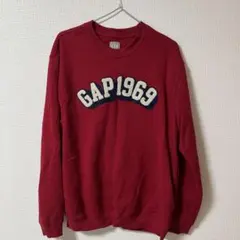 値下げ(＞人＜;)GAP 1969 赤 スウェット S