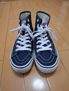 VANS ハイカットスニーカー ネイビー【23cm】美品