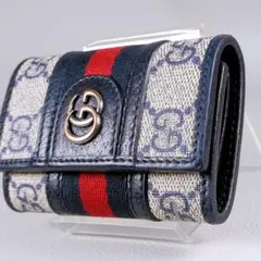 希少カラー GUCCI オフディア 6連 キーケース GGスプリーム マーモント