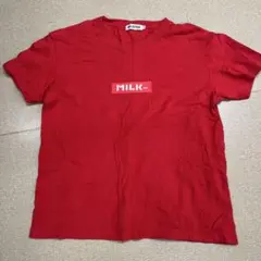 MILKFED. ボックスロゴ Tシャツ レッド Mサイズのサムネイル