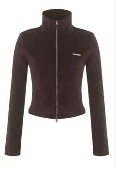 RAIVE 韓国購入ブラウンリブ編み ジャケット 1