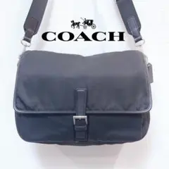 【美品】COACH(コーチ) ナイロン レザーショルダーバッグ メッセンジャー