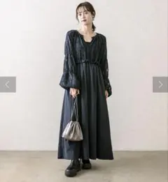 mystic ジャガード切替ワンピース