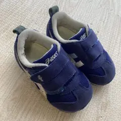 完売品　ASICS ファミリア　ベビーシューズ ネイビー
