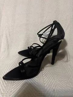 未使用 ANELA TOKYO サンダル ブラック Sサイズ ヒール ストラップ