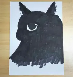 002｜黒猫 原画 A4 手描きイラスト
