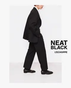 NEAT ブラック ワイドパンツ フロントタックのサムネイル