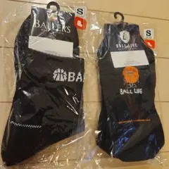 BALLER'S & BALL LINE バスケットソックス2セット Sサイズ