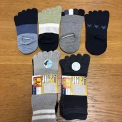 【新品未使用】メンズ5本指ソックス 25〜27cm 10足セット