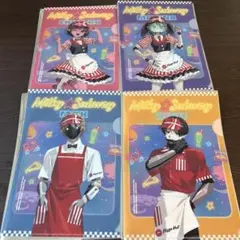 ミルキーサブウェイピザハットクリアファイル 4種セットカートマックスチハルマキナ