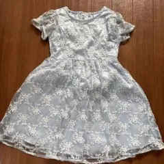 値下げany FAM 水色刺繍ワンピース 130