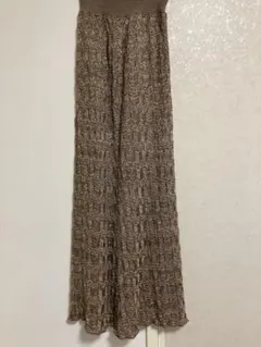 TODAYFUL ブラウン 編み込みロングスカート